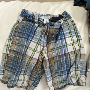 Old Navy Blue and Green Plaid Shorts